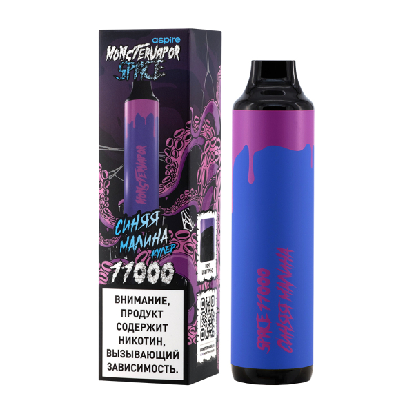 Электронка Monstervapor Space Синяя Малина (11000 Затяжек) в Хабаровске