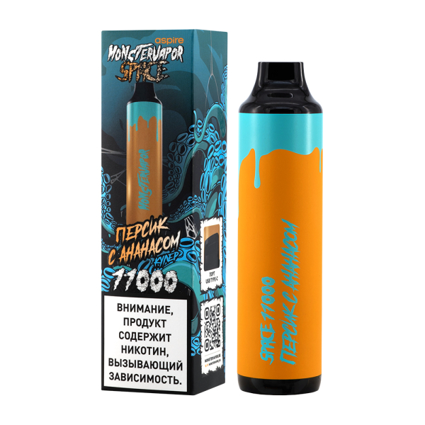 Электронка Monstervapor Space Персик И Ананас (11000 Затяжек) в Хабаровске