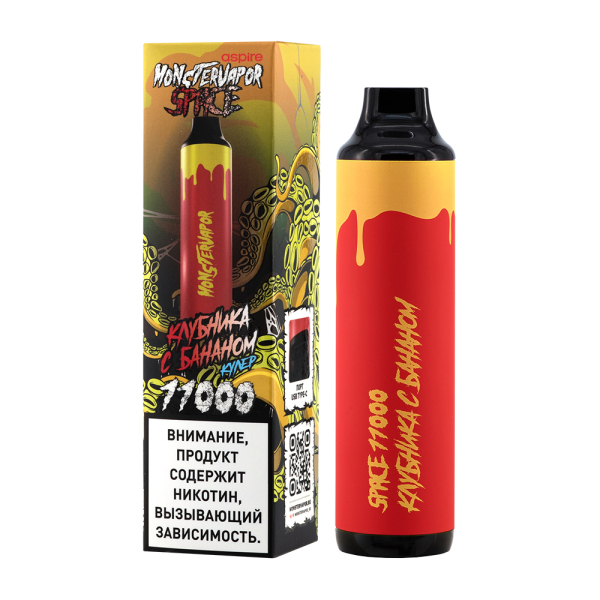 Электронка Monstervapor Space Клубника И Банан (11000 Затяжек) в Хабаровске