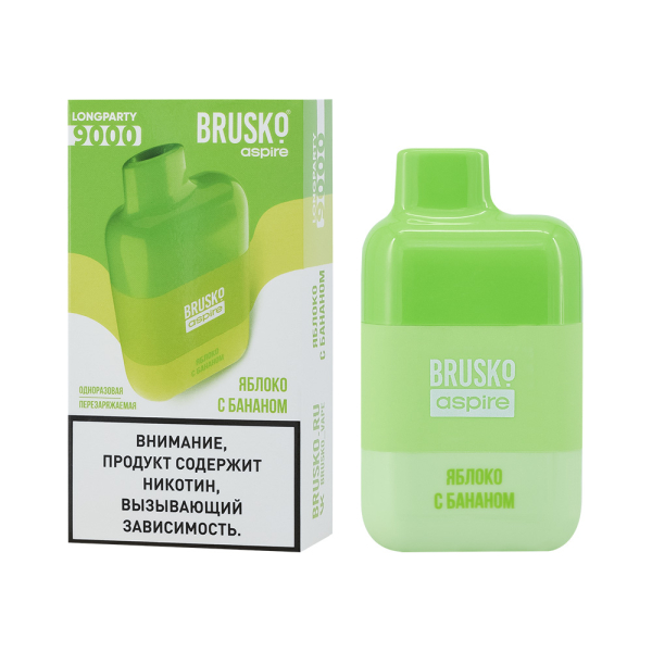 Электронка Brusko Longparty Яблоко И Банан (9000 Затяжек) в Хабаровске