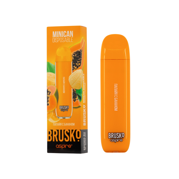 Электронка Brusko Minican Папайя С Бананом(1500 Затяжек) в Хабаровске
