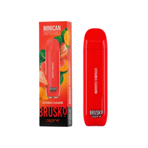 Электронка Brusko Minican Клубника С Бананом (1500 Затяжек) в Хабаровске