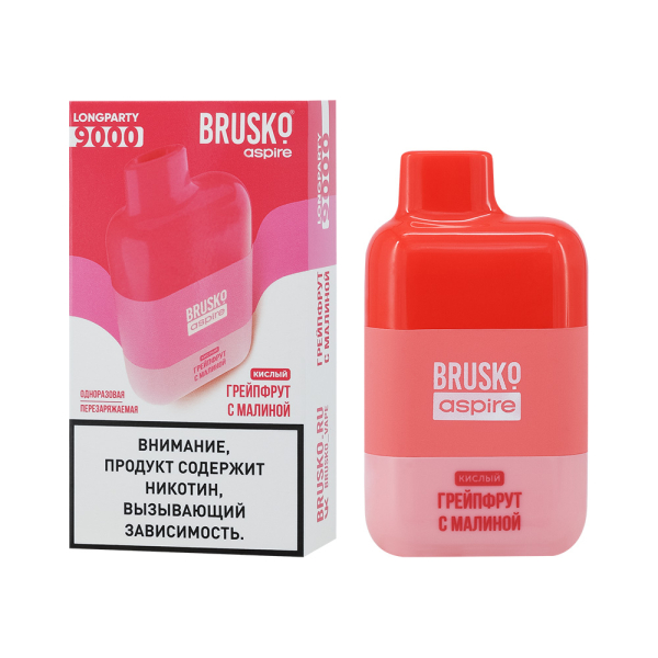 Электронка Brusko Longparty Грейпфрут И Малина (9000 Затяжек) в Хабаровске