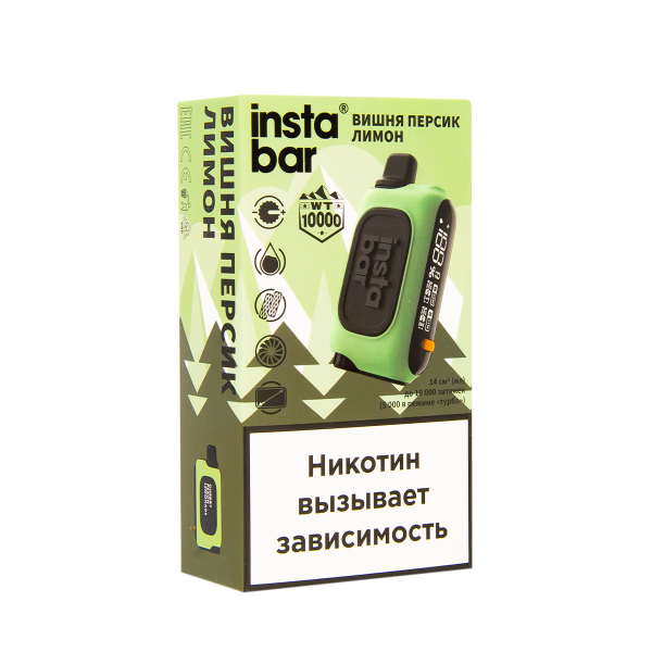 Электронка Plonq Instabar Вишня Персик Лимон (10000 Затяжек) 20 Мг в Хабаровске