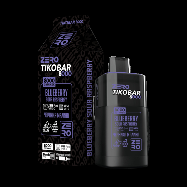 Электронка Tikobar Zero Черника Малина 8000 Затяжек в Хабаровске