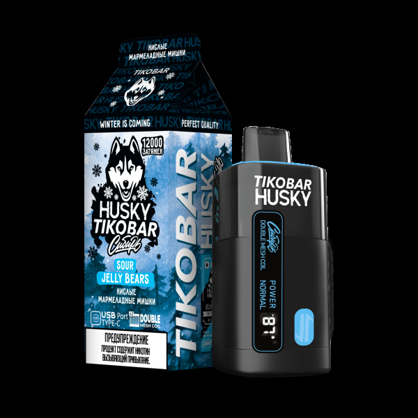 Электронка Tikobar Husky Сибирь Кислые Мармеладные Мишки 12000 Затяжек в Хабаровске