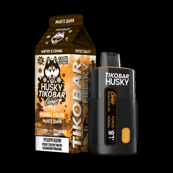 Электронка Tikobar Husky Сибирь Манго Дыня 12000 Затяжек в Хабаровске