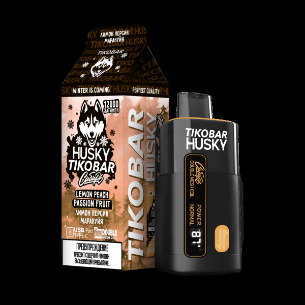 Электронка Tikobar Husky Сибирь Лимон Персик Маракуйя 12000 Затяжек в Хабаровске