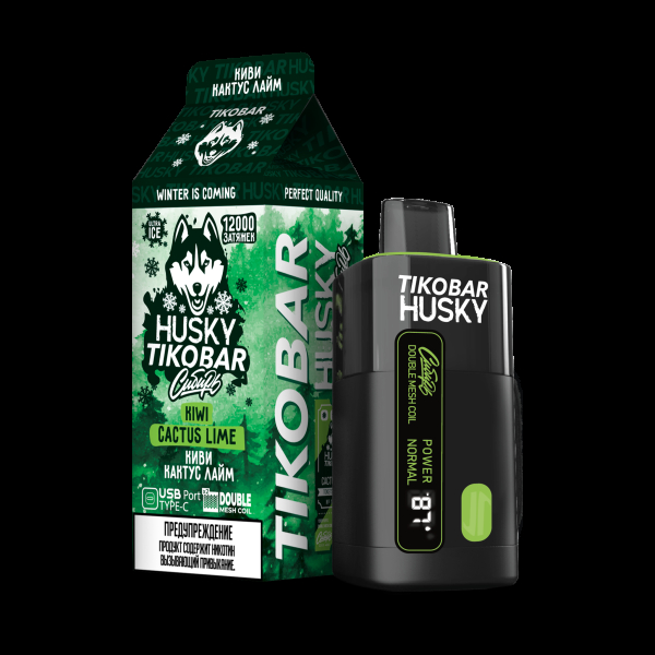 Электронка Tikobar Husky Сибирь Киви Кактус Лайм 12000 Затяжек в Хабаровске