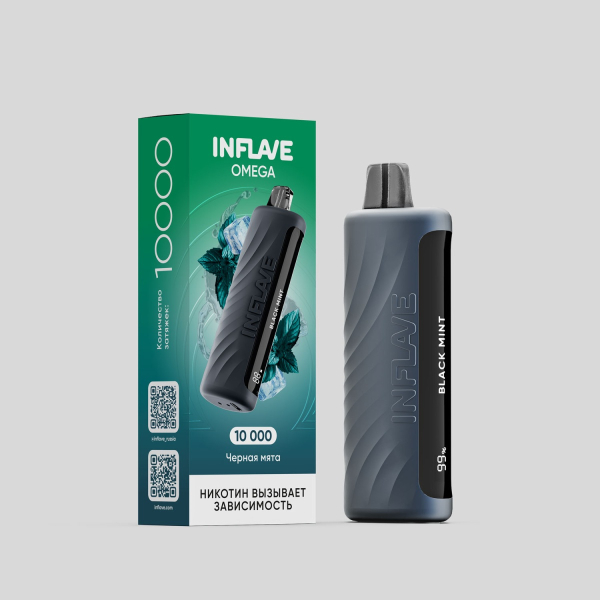Электронка Inflave Omega Черная Мята (10000 Затяжек) в Хабаровске