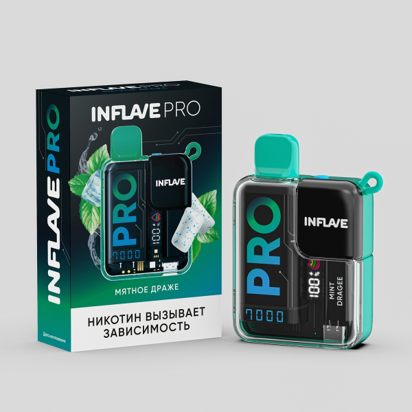 Электронка Inflave Pro Мятное Драже (7000 Затяжек) в Хабаровске