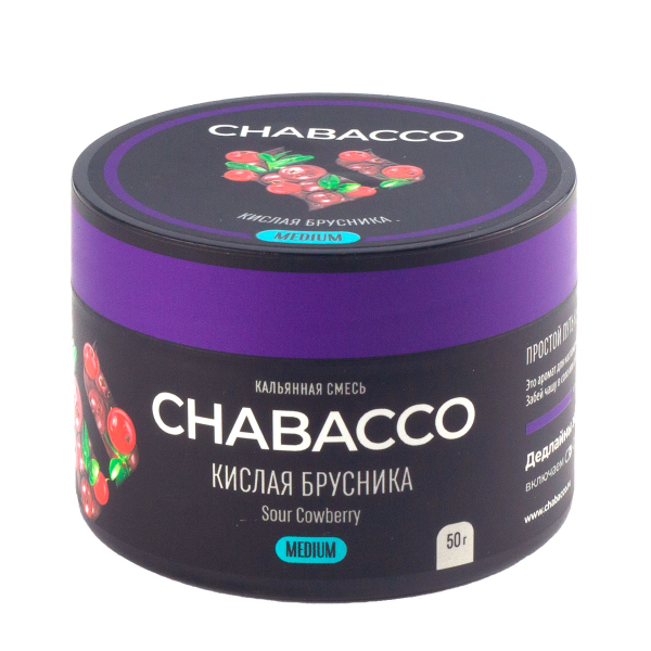 Смесь Chabacco Medium Sour Cowberry  50 гр в Хабаровске