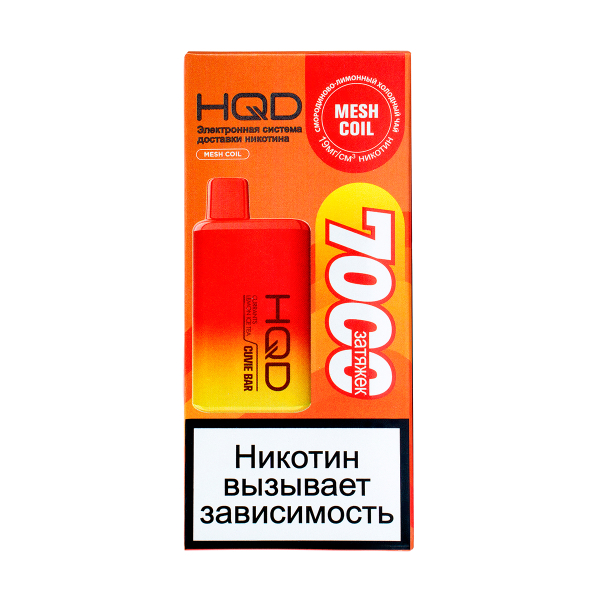 Электронка Hqd Cuvie Bar Холодный Черный Чай Со Смородиной И Лимоном (7000 Затяжек) в Хабаровске
