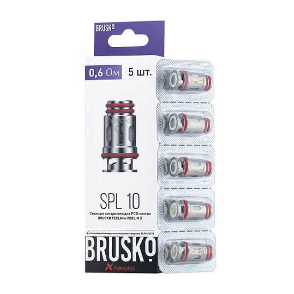 Испаритель Brusko Feelin Spl-10, 0.6 Ом, Упак. 5 Шт в Хабаровске