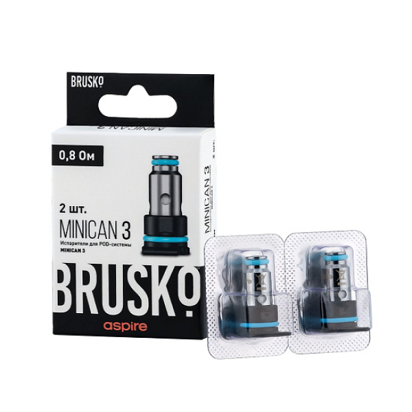 Испаритель Brusko Minican, 3, Af Mesh Coil, 0.8 Ом, Упак. 2 Шт в Хабаровске