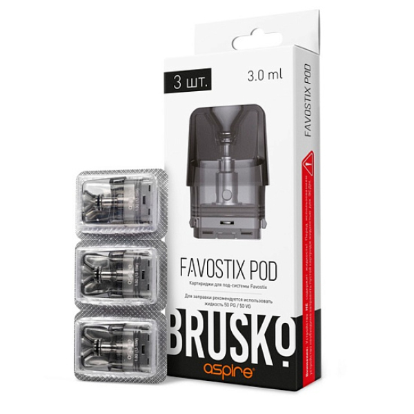 Сменный Картридж Brusko Favostix 0.6 Ом, Упак. 3 Шт в Хабаровске