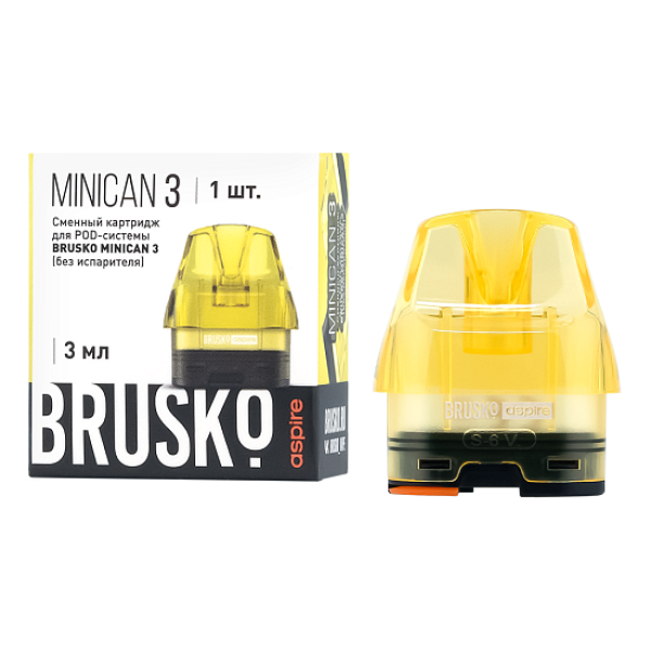 Сменный Картридж Brusko Minican 3, (Жёлтый), 3 Мл, Упак. 1 Шт в Хабаровске