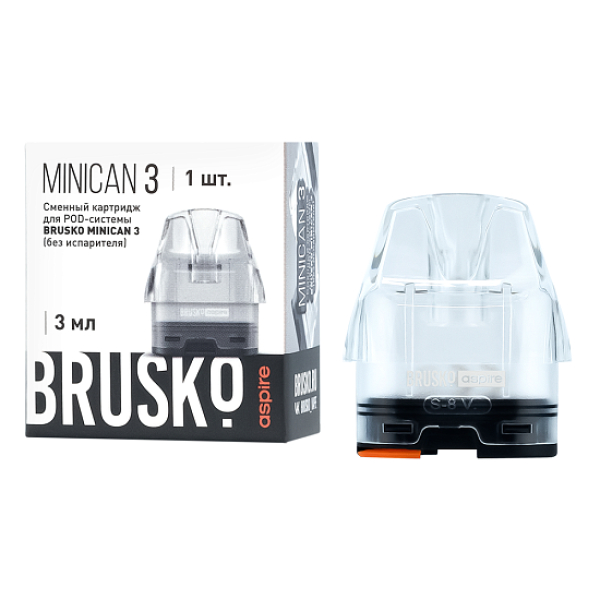 Сменный Картридж Brusko Minican 3, (Прозрачный), 3 Мл, Упак. 1 Шт в Хабаровске