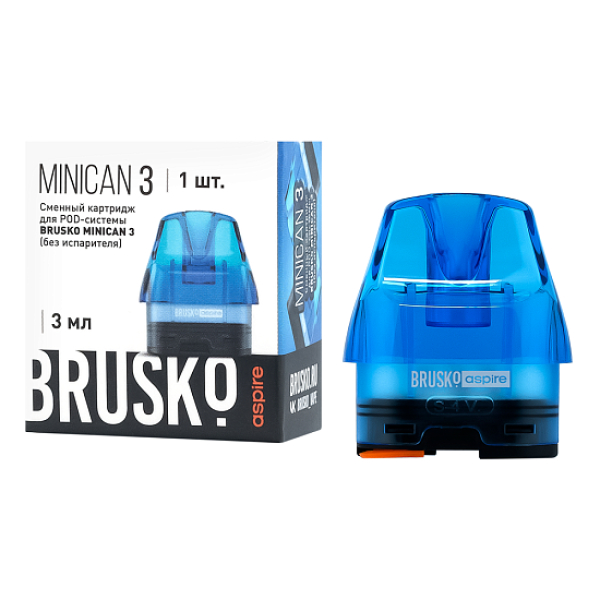 Сменный Картридж Brusko Minican 3, (Синий), 3 Мл, Упак. 1 Шт в Хабаровске