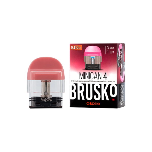 Сменный Картридж Brusko Minican 4 (3Мл) 0,8 Ом, Упак. 1 Шт розовый в Хабаровске