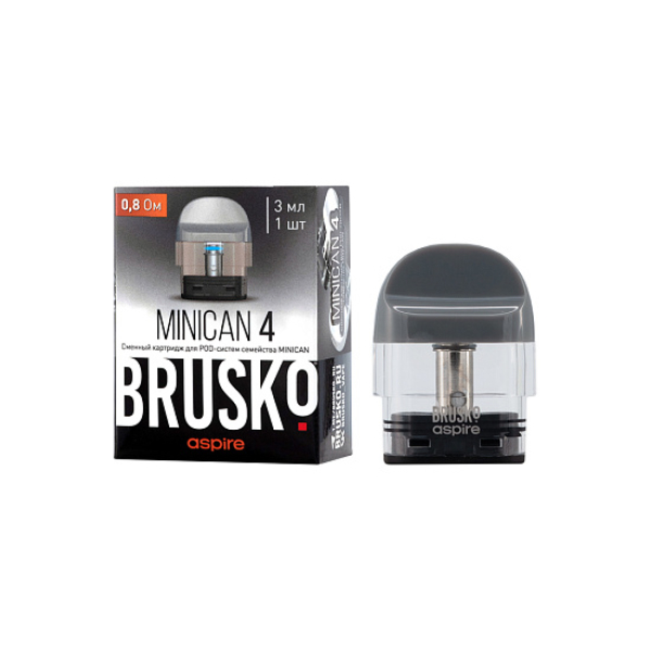 Сменный Картридж Brusko Minican 4 (3Мл) 0,8 Ом, Упак. 1 Шт серый в Хабаровске