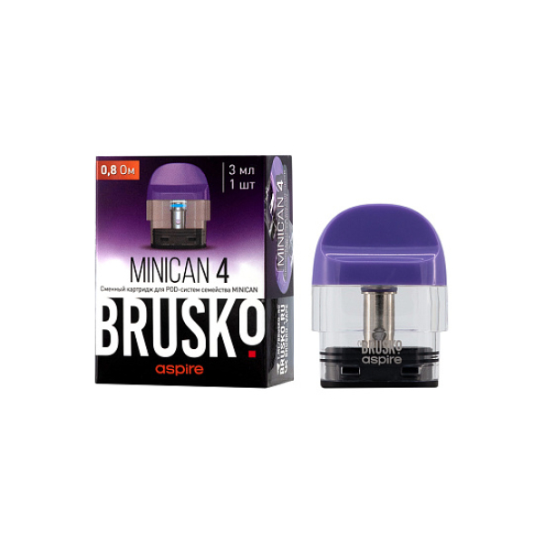 Сменный Картридж Brusko Minican 4 (3Мл) 0,8 Ом, Упак. 1 Шт синий в Хабаровске