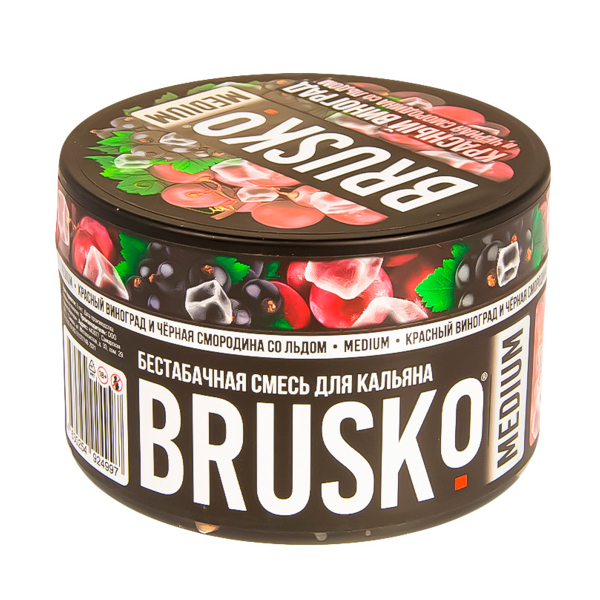 Смесь Brusko Medium Красный Виноград И Чёрная Смородина Со Льдом  250 гр в Хабаровске