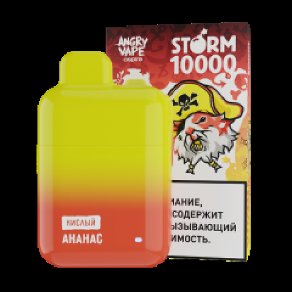 Электронка Angry Vape  Storm Ананас 10000 затяжек в Хабаровске