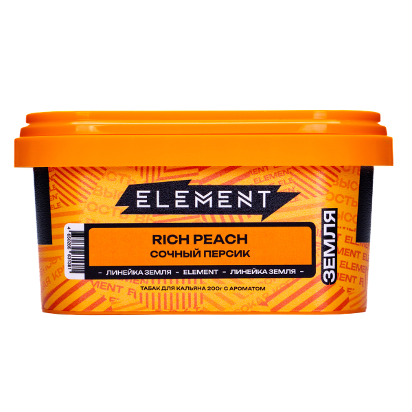 Табак Element Земля Rich Peach 200 грамм в Хабаровске