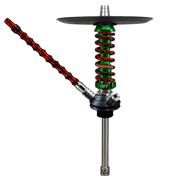 Кальян Mamay Customs Coilovers Micro Зеленый Красный Сплеш  в Хабаровске
