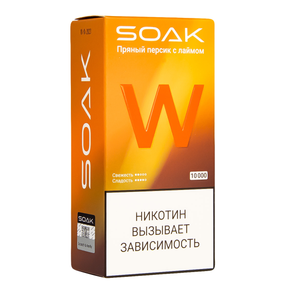 Электронная сигарета Soak W Пряный Персик С Лаймом 10000 в Хабаровске