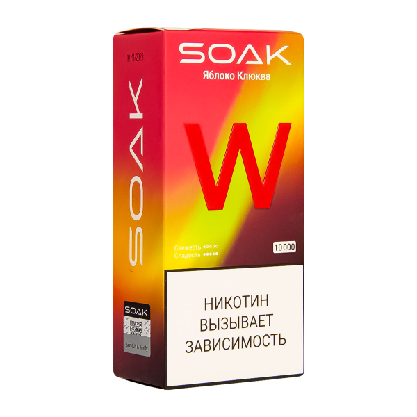 Электронная сигарета Soak W Яблоко Клюква 10000 в Хабаровске