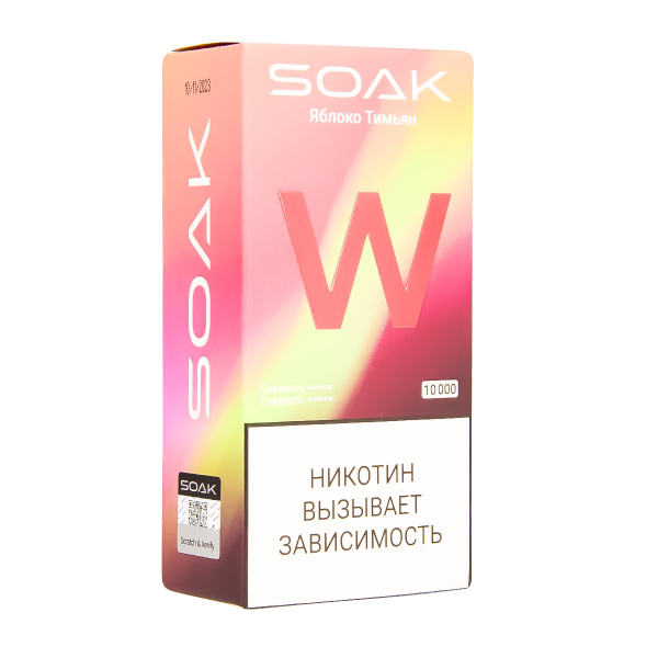Электронная сигарета Soak W Яблоко Тимьян 10000 в Хабаровске