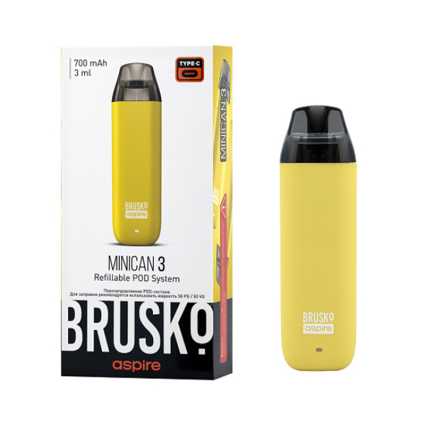 POD-система Brusko Minican 3 Жёлтый в Хабаровске