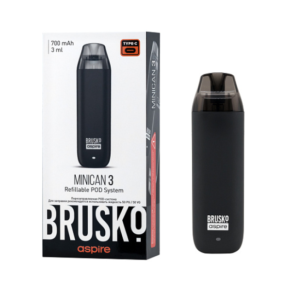 POD-система Brusko Minican 3 Чёрный в Хабаровске