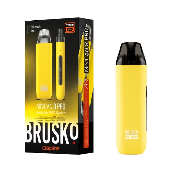 POD-система Brusko Minican 3 Pro желтый в Хабаровске