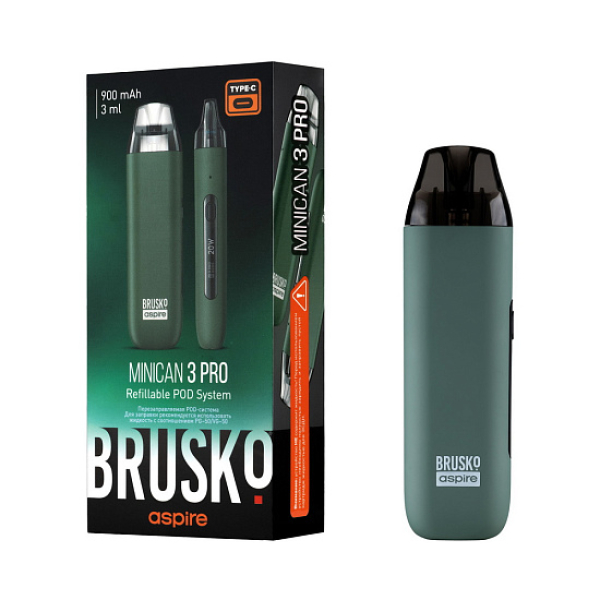 POD-система Brusko Minican 3 Pro зеленый в Хабаровске