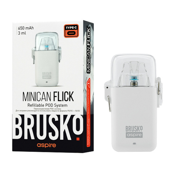 POD-система Brusko Minican Flick Белый в Хабаровске