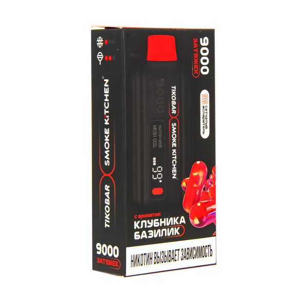 Электронка Tikobar X Smoke Kitchen Solo Клубника Базилик 9000 тяг в Хабаровске