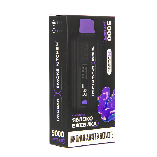 Электронка Tikobar X Smoke Kitchen Solo Яблоко Ежевика 9000 тяг в Хабаровске