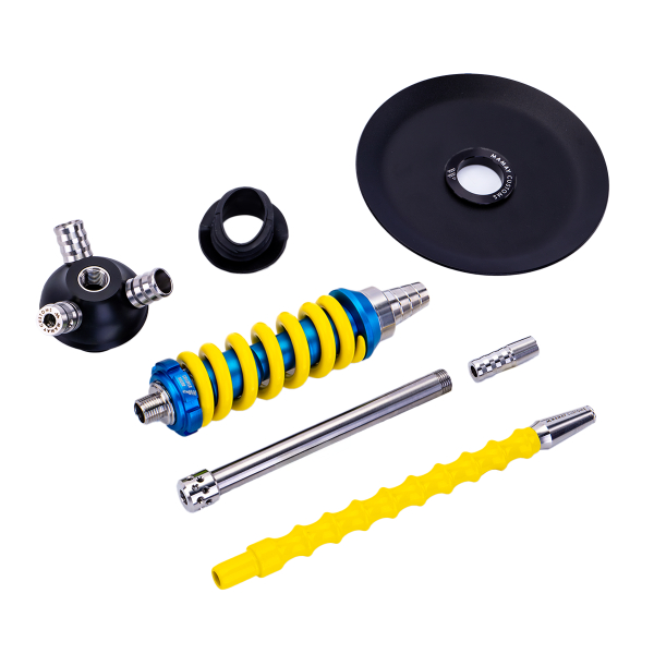 Кальян Mamay Customs Coilover Micro Голубой Жёлтый в Хабаровске
