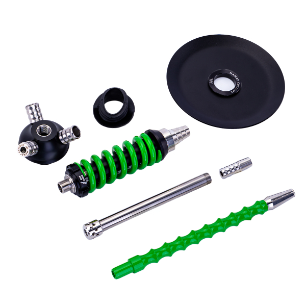 Кальян Mamay Customs Coilover Micro Чёрно Зелёный в Хабаровске