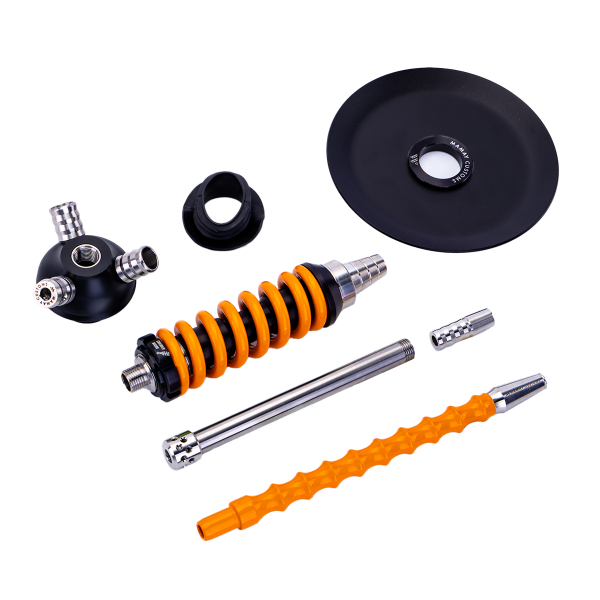 Кальян Mamay Customs Coilover Micro Чёрно Оранжевый в Хабаровске