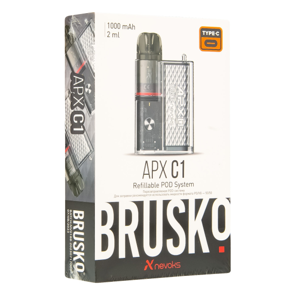POD-система Brusko Apx C1 Серебристый Кристалл в Хабаровске