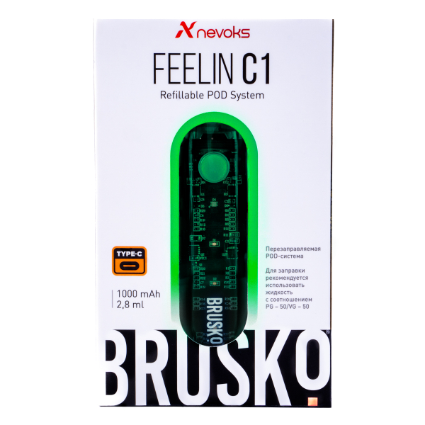 POD-система Brusko Feelin C1 Зеленый в Хабаровске