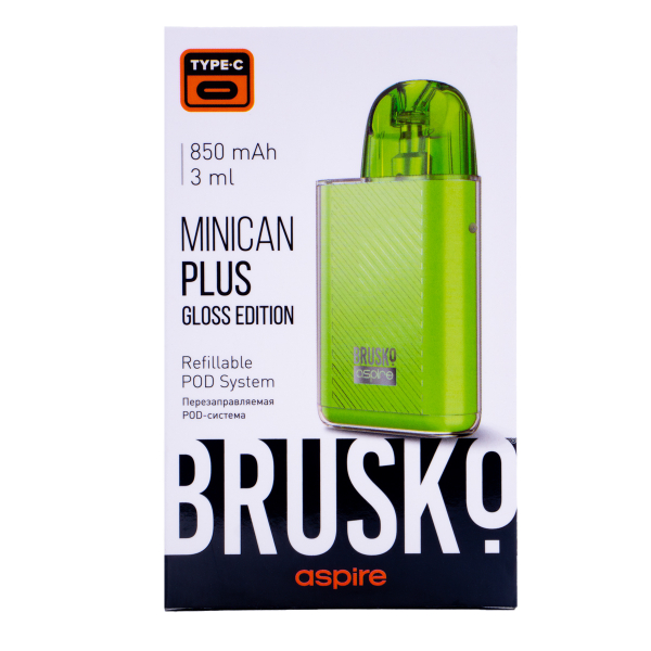 POD-система Brusko Minican Plus Gloss Edition Зелёный в Хабаровске