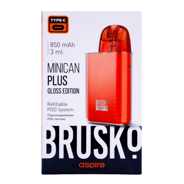 POD-система Brusko Minican Plus Gloss Edition Красный в Хабаровске