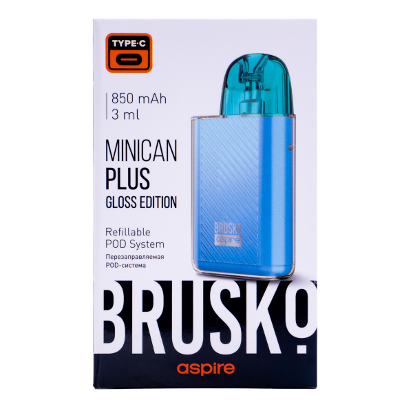 POD-система Brusko Minican Plus Gloss Edition Синий в Хабаровске