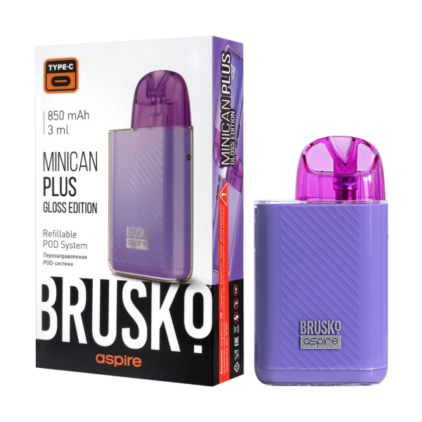 POD-система Brusko Minican Plus Gloss Edition Фиолетовый в Хабаровске