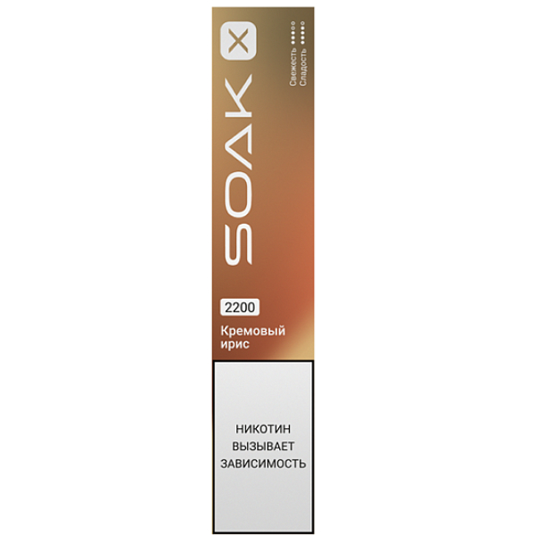 Электронка Soak X  Кремовый Ирис 2200 затяжек в Хабаровске